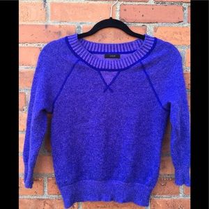 vtg J. Crew cashmere  2 tone sweatshirt